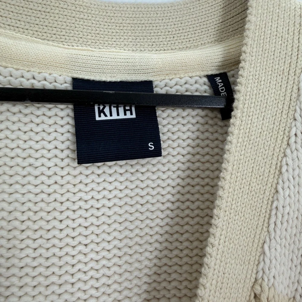 Kith Men’s Patchwork Durum Heavyweight Knit Old Money Cardigan In Neutral